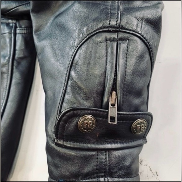 First Gear Scout Leather Thermoliner Motorcycle Jacket, Black, Mens 46 - Picture 6 of 16